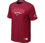 MLB Chicago Cubs Nike Red Short Sleeve Practice T-Shirt