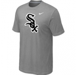 MLB Chicago White Sox Nike Heathered L.Grey Club Logo T-Shirt