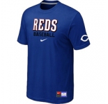 MLB Cincinnati Reds Nike Blue Short Sleeve Practice T-Shirt