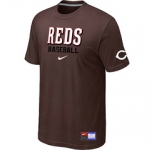 MLB Cincinnati Reds Nike Brown Short Sleeve Practice T-Shirt