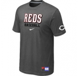MLB Cincinnati Reds Nike D.Grey Short Sleeve Practice T-Shirt