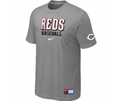 MLB Cincinnati Reds Nike L.Grey Short Sleeve Practice T-Shirt