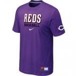 MLB Cincinnati Reds Nike Purple Short Sleeve Practice T-Shirt