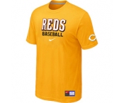 MLB Cincinnati Reds Nike Yellow Short Sleeve Practice T-Shirt