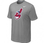 MLB Cleveland Indians Heathered Nike L.Grey Blended T-Shirt