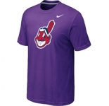 MLB Cleveland Indians Heathered Nike Purple Blended T-Shirt