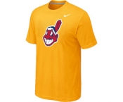 MLB Cleveland Indians Heathered Nike Yellow Blended T-Shirt