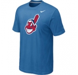 MLB Cleveland Indians Heathered Nike light Blue Blended T-Shirt