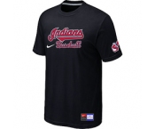 MLB Cleveland Indians Nike Black Short Sleeve Practice T-Shirt