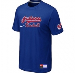 MLB Cleveland Indians Nike Blue Short Sleeve Practice T-Shirt