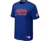 MLB Cleveland Indians Nike Blue Short Sleeve Practice T-Shirt