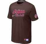 MLB Cleveland Indians Nike Brown Short Sleeve Practice T-Shirt