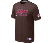MLB Cleveland Indians Nike Brown Short Sleeve Practice T-Shirt