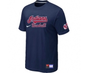 MLB Cleveland Indians Nike D.Blue Short Sleeve Practice T-Shirt