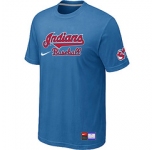 MLB Cleveland Indians Nike light Blue Short Sleeve Practice T-Shirt