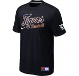 MLB Detroit Tigers Black Nike Short Sleeve Practice T-Shirt