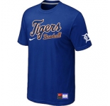 MLB Detroit Tigers Blue Nike Short Sleeve Practice T-Shirt