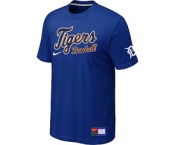 MLB Detroit Tigers Blue Nike Short Sleeve Practice T-Shirt