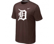 MLB Detroit Tigers Heathered Brown Nike Blended T-Shirt