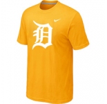 MLB Detroit Tigers Heathered Yellow Nike Blended T-Shirt