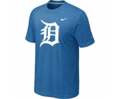MLB Detroit Tigers Heathered light Blue Nike Blended T-Shirt