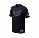 MLB Kansas City Royals Black Nike Short Sleeve Practice T-Shirt