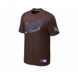 MLB Kansas City Royals Brown Nike Short Sleeve Practice T-Shirt