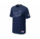 MLB Kansas City Royals D.Blue Nike Short Sleeve Practice T-Shirt