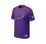 MLB Kansas City Royals Purple Nike Short Sleeve Practice T-Shirt