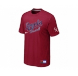 MLB Kansas City Royals Red Nike Short Sleeve Practice T-Shirt