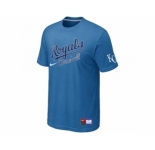 MLB Kansas City Royals light Blue Nike Short Sleeve Practice T-Shirt