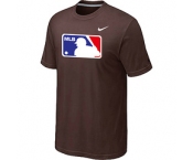 MLB Logo Heathered Nike Brown Blended T-Shirt