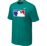 MLB Logo Heathered Nike Green Blended T-Shirt