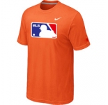 MLB Logo Heathered Nike Orange Blended T-Shirt