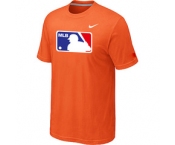 MLB Logo Heathered Nike Orange Blended T-Shirt