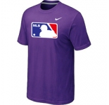 MLB Logo Heathered Nike Purple Blended T-Shirt