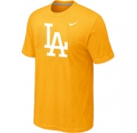 MLB Los Angeles Dodgers Nike Logo Legend Yellow T-Shirt