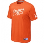 MLB Los Angeles Dodgers Nike Short Sleeve Practice T-Shirt Orange