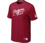 MLB Los Angeles Dodgers Nike Short Sleeve Practice T-Shirt Red
