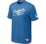 MLB Los Angeles Dodgers Nike Short Sleeve Practice T-Shirt light Blue