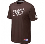 MLB Los Angeles Dodgers Nike Short Sleeve Practice T-Shirt light Brown