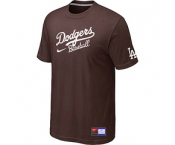 MLB Los Angeles Dodgers Nike Short Sleeve Practice T-Shirt light Brown