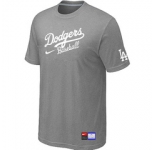 MLB Los Angeles Dodgers Nike Short Sleeve Practice T-Shirt light L.Grey