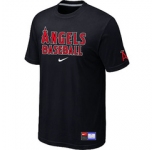 MLB Los Angeles of Anaheim Black Nike Short Sleeve Practice T-Shirt