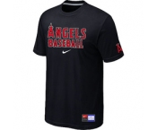 MLB Los Angeles of Anaheim Black Nike Short Sleeve Practice T-Shirt
