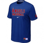 MLB Los Angeles of Anaheim Blue Nike Short Sleeve Practice T-Shirt