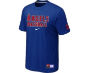 MLB Los Angeles of Anaheim Blue Nike Short Sleeve Practice T-Shirt