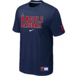 MLB Los Angeles of Anaheim D.Blue Nike Short Sleeve Practice T-Shirt