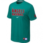 MLB Los Angeles of Anaheim Green Nike Short Sleeve Practice T-Shirt