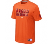 MLB Los Angeles of Anaheim Orange Nike Short Sleeve Practice T-Shirt